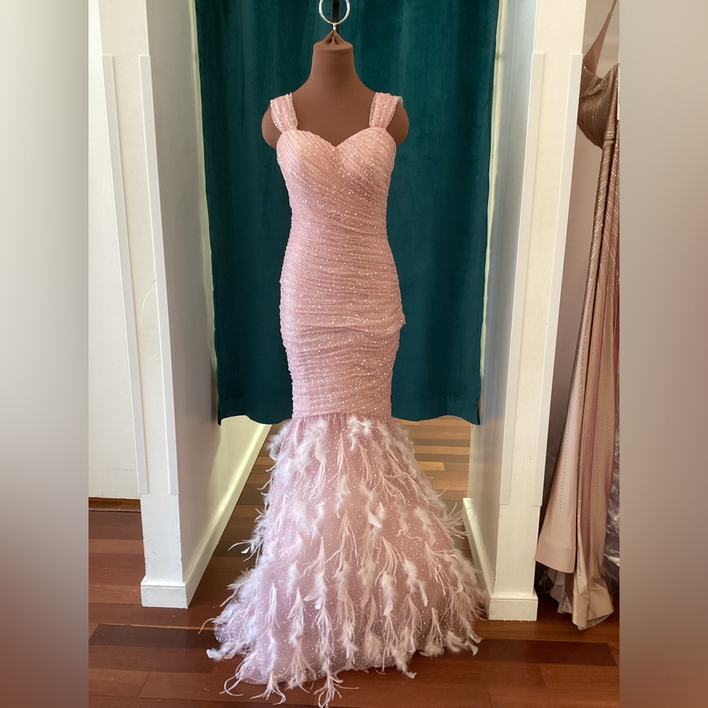 Portia & Scarlett off the shoulder embellished fitted mermaid gown